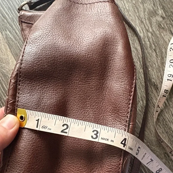 Lucky Brand Stitched Brown Leather Bag - Picture 7 of 7